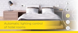 Automatic lighting control of hotel rooms photo